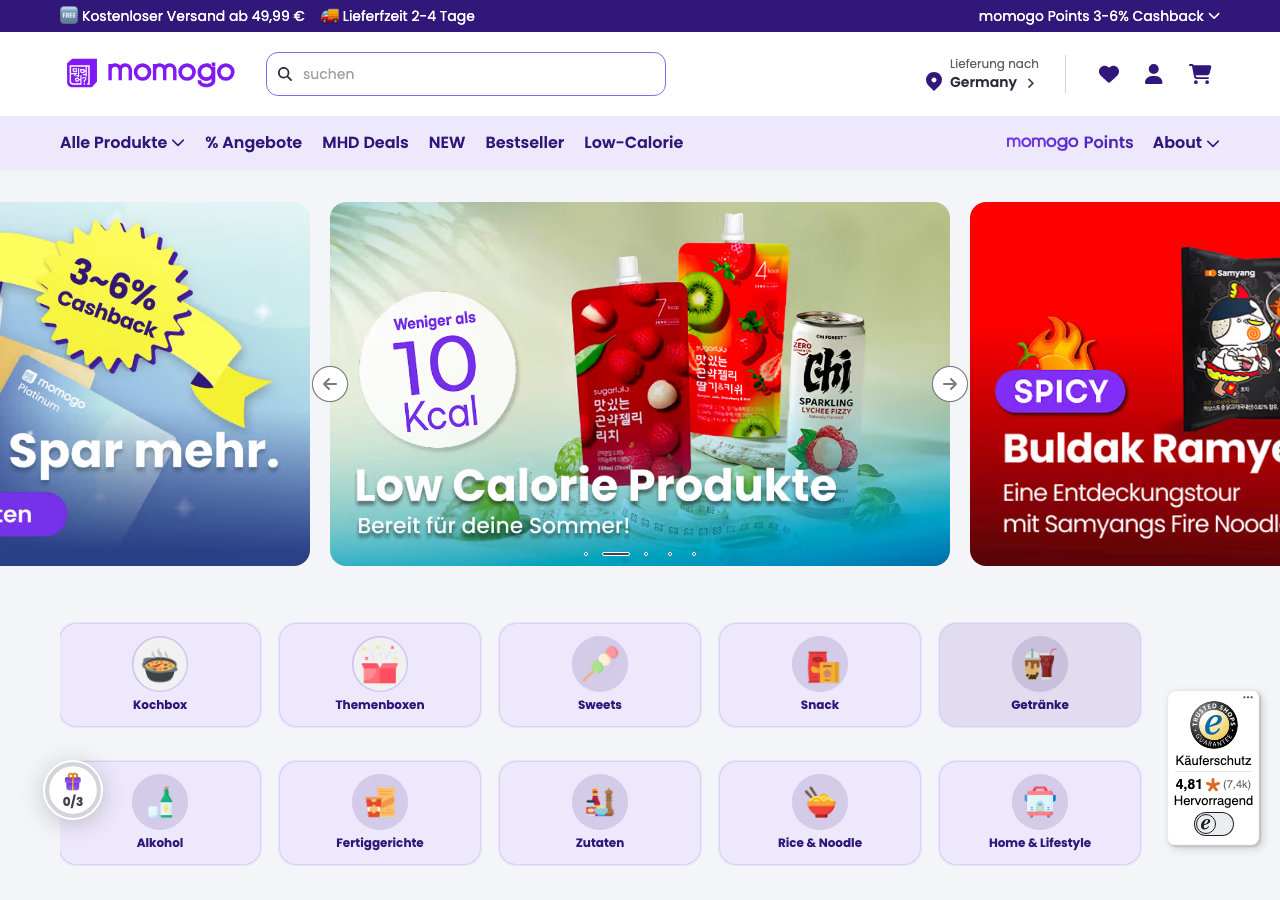 momogo (ehemals EasyCookAsia) Homepage - asiatische Kochbox ohne Abo