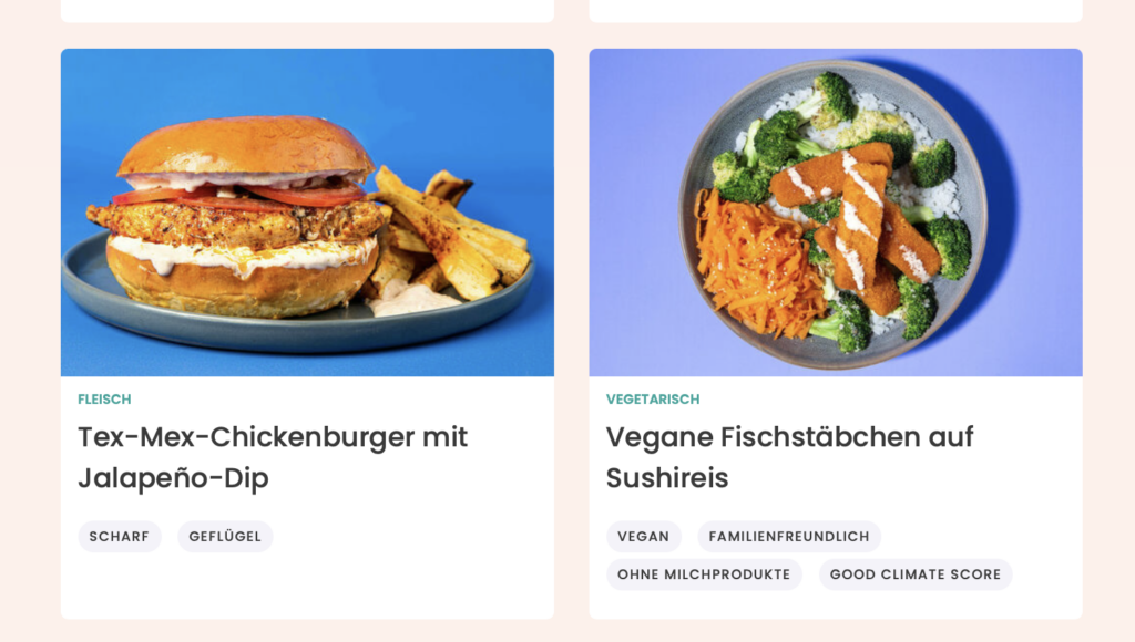 Dinnerly_Rezeptauswahl