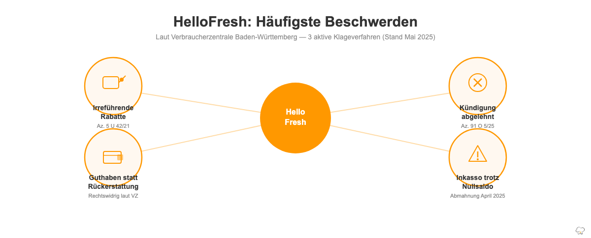 HelloFresh Beschwerden laut Verbraucherzentrale: Rabatte, Kündigung, Guthaben und Inkasso