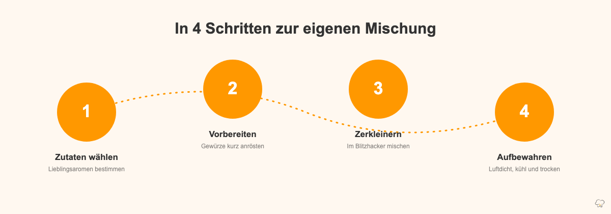Vier Schritte zur selbstgemachten HelloFresh-Gewürzmischung-Alternative