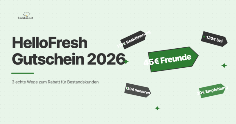 HelloFresh Gutschein für Bestandskunden 2026: 3 echte Wege zum Rabatt
