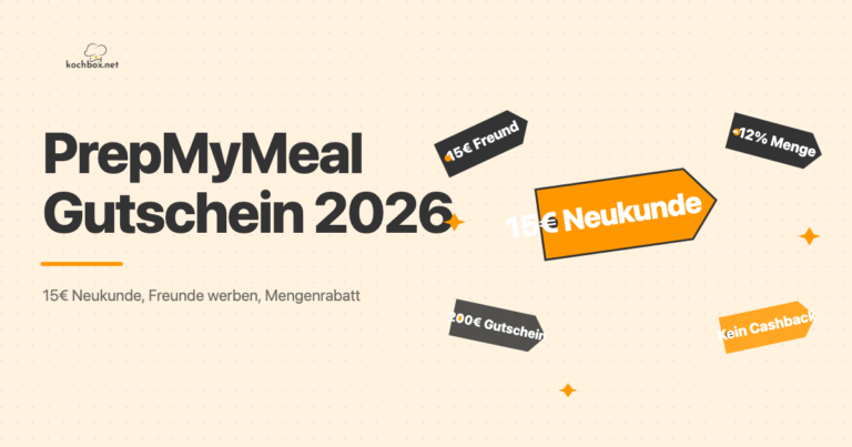 PrepMyMeal Gutschein 2026: 15 Euro Neukunde, Freunde werben, Mengenrabatt